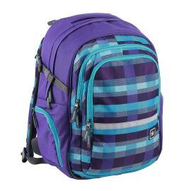 all out Filby Schulrucksack Summer Check Purple 30x19x42cm