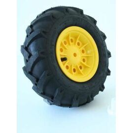 Rolly Toys Vorderrad Ersatzrad Links 6 Zoll 95-310  Luftbereifung mit Felge gelb für Rolly Toys Tracs Traktoren und Unimog
