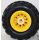 Rolly Toys Hinterrad Ersatzrad 6 Zoll rechts 325 x 110  Luftbereifung mit Felge gelb für rollyFarmtracs Premium