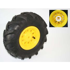 Rolly Toys Hinterrad Ersatzrad Links Luftbereifung mit Felge gelb für Toys Tracs Traktoren mit Felge gelb für Hinterrad rollyFarmtracs Premium