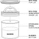 Airscape Edelstahl-Kaffeebehälter – Aufbewahrungsbehälter für Lebensmittel – Patentierter luftdichter Deckel – Erhaltung der Lebensmittelfrische 850 ml