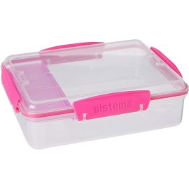 Sistema Lunch Snack Attack Duo to go - 975 ml transparent/pink