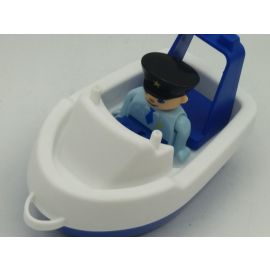 Big Polizei Police Boot mit Figur  für Waterplay, Wasserbahnen oder einfach zum Spielen