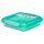 Sistema Sandwichbox 450 ml vielseitig, luftdichter Verschluss 15,5 x 15 x 4,3 cm grün