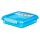 Sistema Sandwichbox 450 ml vielseitig, luftdichter Verschluss 15,5 x 15 x 4,3 cm blau