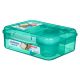 Sistema Bento Lunch Box mit Obst/Joghurt Topf, Mehrfarbig, 1,65 Liter grün