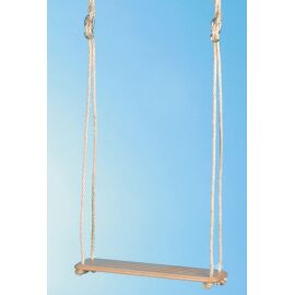 NHF Nordthüringer Handel Wooden Board Swing Straight 48 x 15cm Rope Length approx. 2m – Load Capacity up to 100kg