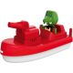 AquaPlay - FireBoat - Zubehör für AquaPlay Wasserbahnen oder für die Badewanne, Feuerwehr Boot mit Sven dem Krokodil, Wasserspritzfunktion
