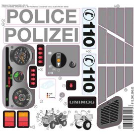 Rolly Toys Aufkleber rollyUnimog Polizei