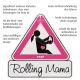 reer 88014 MommyLine Autoschild für Schwangere "Rolling Mama", rosa