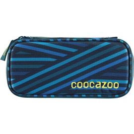 Coocazoo Federmäppchen Pencil Denzel „Zebra Stripe Blue“ blau, Schlamperetui, Geodreieckfach, Stundenplanfach, herausnehmbarer Stiftehalter, zusätzliches Reißverschlussfach