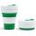 Stojo Collapsible Pocket Cup, Silikon, grün, 5 x 13 cm, 355 ml, zusammenklappbar, auslaufsicher, spülmaschinengeeignet, für Heiß- und Kaltgetränke