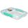 Sistema to Go Multi Split Frischhaltedose, transparent, mit farbigen Clips, 820 ml , grün