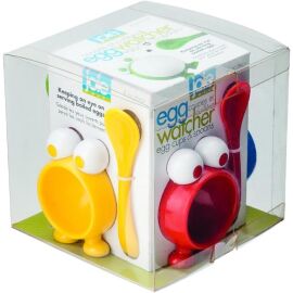 Joie Ei Watcher Tasse plus Löffel, mehrfarbig, Eierbecher + Löffel 4er Set