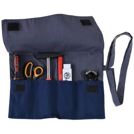 Corvus A600346 - Kids-at-Work, Werkzeugrolle klein Set1 (mit Werkzeug), Werkzeugtasche mit 4 Fächer, Stoff, blau, 20 x 29cm