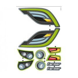 Smoby Ersatzteil Sticker Aufkleber für Smoby Traktor Farmer XL grün
