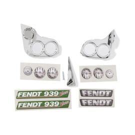 Rolly Toys Montagebeutel Fendt 939 ampengläser, Motorhaubenverzierung, Aufkleber für Lampen und Haube/Schriftzug