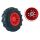 Rolly Toys  Ersatzrad rechts Luftbereifung 6 Zoll 310-95 mit Felge rot Tracs Traktoren und Unimog