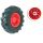 Rolly Toys Hinterrad Ersatzrad 6 Zoll links 325 x 110  Luftbereifung mit Felge rot  für rollyFarmtracs Premium