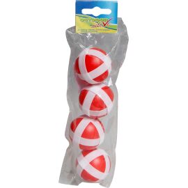 Outdoor Active Ersatzbälle für Klettscheibe, 4 Stück, Durchmesser 4,5cm. Ersatzbälle für die Klettwurfscheiben 74607756 und 74607764