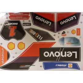 Auflebersatz, Stickerset für Peg Perego Ducati GP - 3 große Bögen