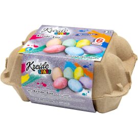 KREIDESPASS Kreide-Eier im 6er-Set – Bunte Straßenmalkreide in Eierverpackung
