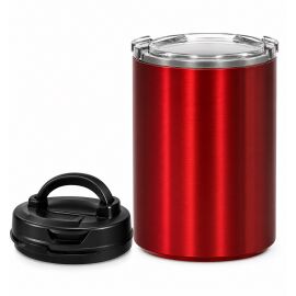 Airscape Kaffeedose Edelstahl Candy Rot Large 1,8L (500g) – Frischebehälter Vakuum Dose