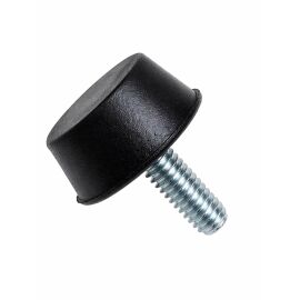 Gerätefuß H 30 mm mit M6 Gewinde L 20 mm Ø 20–23 mm aus Gummi für Induktionsgerät – belastbar 20–40 kg