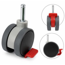 Peg Perego Siesta / Siesta Follow Me Replacement Wheel with Brake Black | Original Spare Part 1 Piece