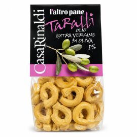 Casa Rinaldi Taralli Crackers mit Nativem Olivenöl Extra 200 g | Italienisches Knabbergebäck aus Apulien