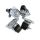 Lenkrollen-Set Ø 30 mm – 2 Lenkrollen mit Bremse & 2 ohne Bremse – Plattenbefestigung 61 x 51 mm