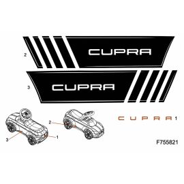 Ferbedo Cupra Sticker Set – Original Replacement Decal Kit for Go-Karts & Ride-On Toys