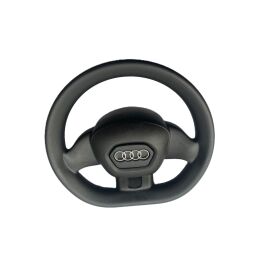 Volant Audi pour Véhicule Enfant Noir avec Avertisseur – Compatible Rolly Toys, BIG & Ferbedo (Fixation 10 mm)