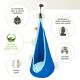 LA SIESTA Joki Dolphy – Organic Cotton Childrens Hanging Nest Chair with Suspension Set (Dolphin / Blue)