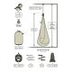 LA SIESTA Joki Dolphy – Organic Cotton Childrens Hanging Nest Chair with Suspension Set (Dolphin / Blue)
