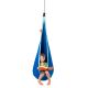 LA SIESTA Joki Dolphy – Organic Cotton Childrens Hanging Nest Chair with Suspension Set (Dolphin / Blue)