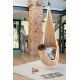 LA SIESTA Joki Teddy – Organic Cotton Childrens Hanging Nest Chair with Suspension Set (Teddy Bear / Beige-Brown)