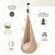 LA SIESTA Joki Teddy – Organic Cotton Childrens Hanging Nest Chair with Suspension Set (Teddy Bear / Beige-Brown)