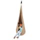 LA SIESTA Joki Teddy – Organic Cotton Childrens Hanging Nest Chair with Suspension Set (Teddy Bear / Beige-Brown)