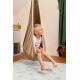 LA SIESTA Joki Teddy – Organic Cotton Childrens Hanging Nest Chair with Suspension Set (Teddy Bear / Beige-Brown)