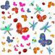 RoomMates® Animal Jelly Bugs Schmetterlinge -...