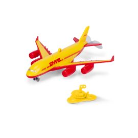 DHL Sky Flyer Flugzeug 18 cm – Dickie Toys Deckenflugzeug ab 3 Jahren