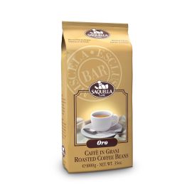 Saquella Espresso Oro Bar exkl. Ausleese, wenig Koffein, intensives Aroma 1 Kg ganze Bohne