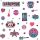 RoomMates® Girls  Rock n´ Roll  Wandsticker haften ohne Rückstände 35 Appliqués