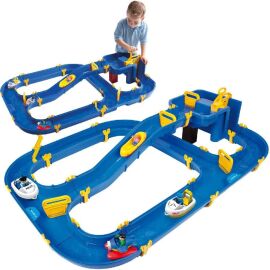 BIG Waterplay Niagara Wasserbahn – Großes Wasser-Spielset mit Pumpe & Schleusen