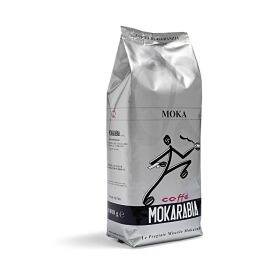 Mokarabia Silver 1 kg Whole Coffee Beans – Strong, Intense & Full-Bodied Italian Espresso