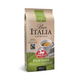 Saquella Fair Trade Espresso 1 kg Whole Bean Aromatic Strong Chocolate Note